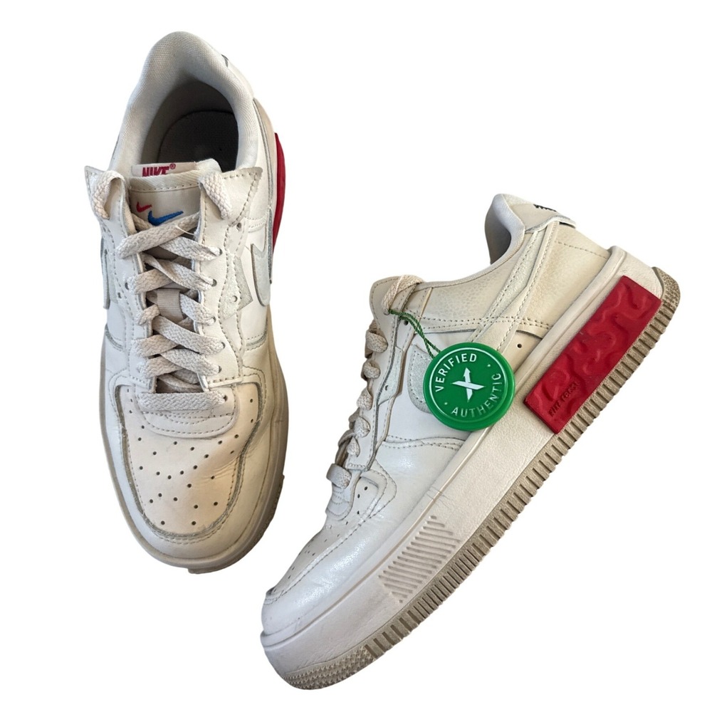 Nike Air Force 1 Fontanka Pearl White University Red DA7024-200 Womens Size 7 - Picture 4 of 11